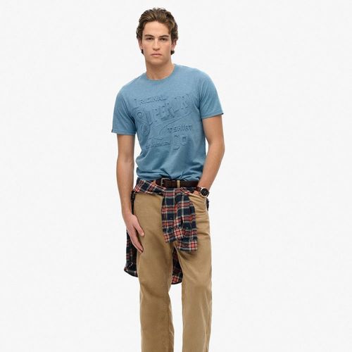 Camiseta Manga Corta Para Hombre Workwear Embossed Relaxed Tee Superdry