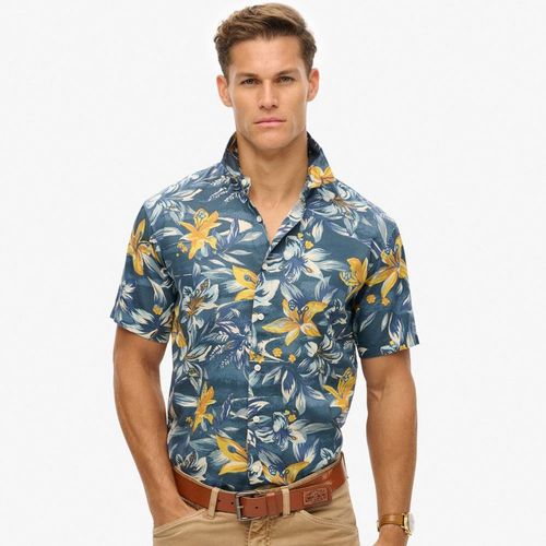 Camisa Manga Corta Para Hombre Hawaiian Print Superdry