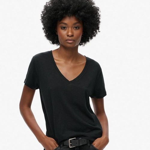 Camiseta Manga Corta Para Mujer Studios Slub Emb Vee Tee Superdry
