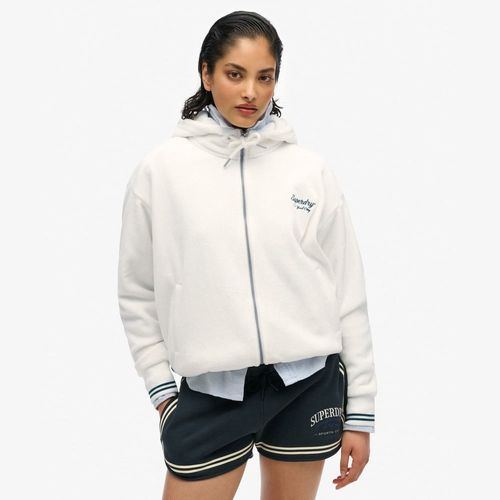 Buzo Para Mujer Country Club Velour Zip Hood superdry