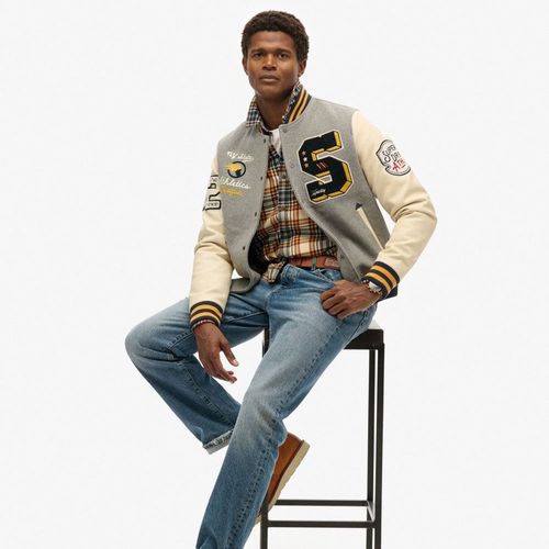 Chaqueta Casual Para Hombre College Patched Bomber Superdry