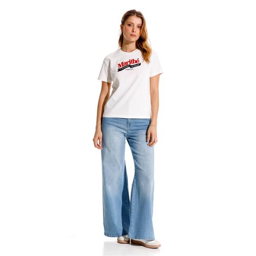 Camiseta Manga Corta Para Mujer Le Marithe Girbaud