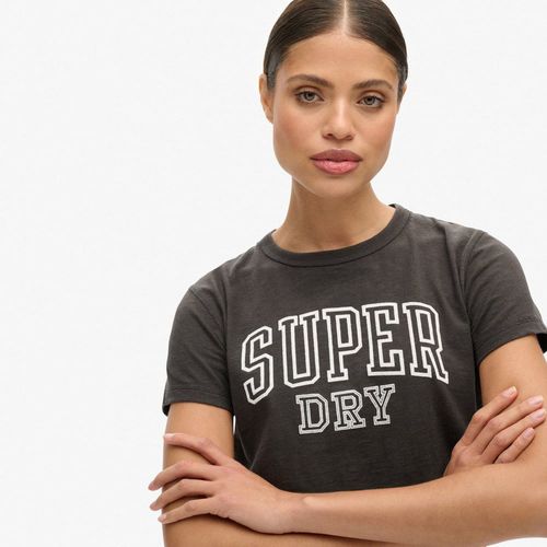 Camiseta Manga Corta Para Mujer Athletic Graphic Fitted Superdry